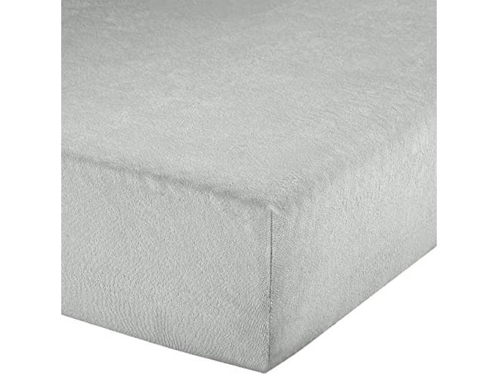 Erwin Müller Spannbettlaken, Spannbetttuch Erding Frottee-Stretch Silber Größe 90x190 cm - 100x200 cm - hautsympathisch, kuschelig, bügelfrei, Rundumgummi