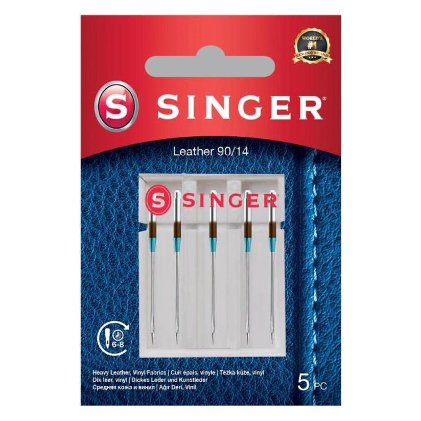 Singer Leder Nähmaschinennadel, 90/14, 5er Pack (250055403)