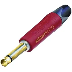 Neutrik silentPLUG NP2X-AU-SILENT, Audio Stecker, Schwarz, Rot