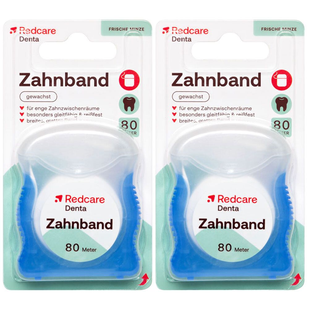 Redcare Zahnband Doppelpack 2x8 m Zahnseide