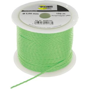 Triuso Maurerschnur MG20100LG, grün fluoreszierend, Ø 2mm, geflochtenes Polypropylen, 100 m