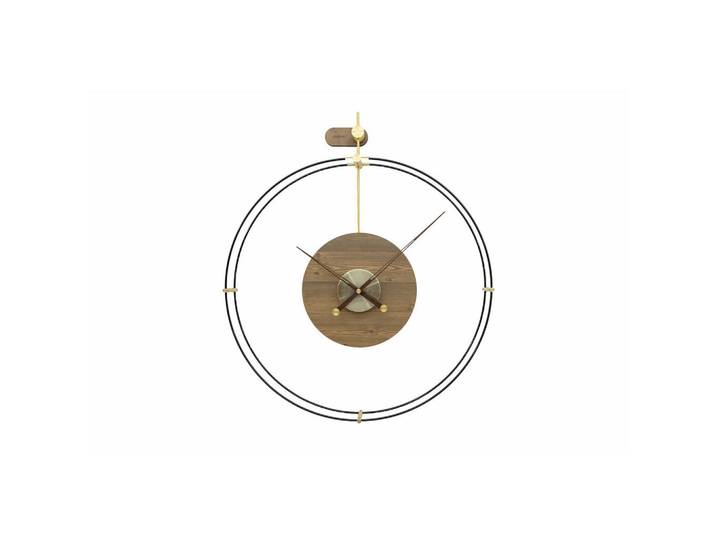 Onzeno Wanduhr Design 60/60 cm, Braun, 2.47x60x3 cm, Dekoration, Uhren, Wanduhren