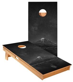 Skip's Garage Starry Sky Mountain Cornhole Boards