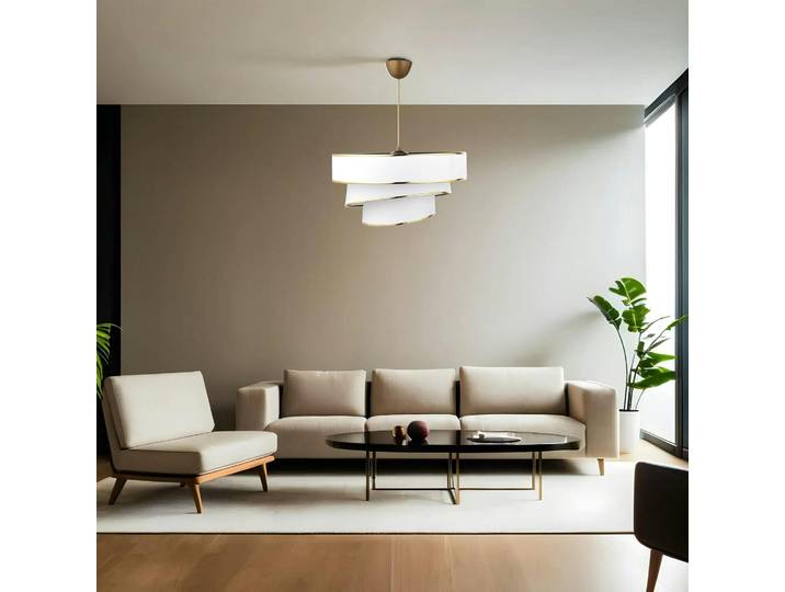 Suspension design - abat-jour triple ZURICH - Blanc