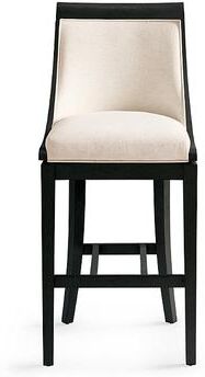 "Avondale Swivel Bar & Counter Stool - Bar Height (29"" Seat), Black Walnut, Fabric, Black Walnut/Crypton Chenille Nomad Snow/Bar Height - Grandin Road"