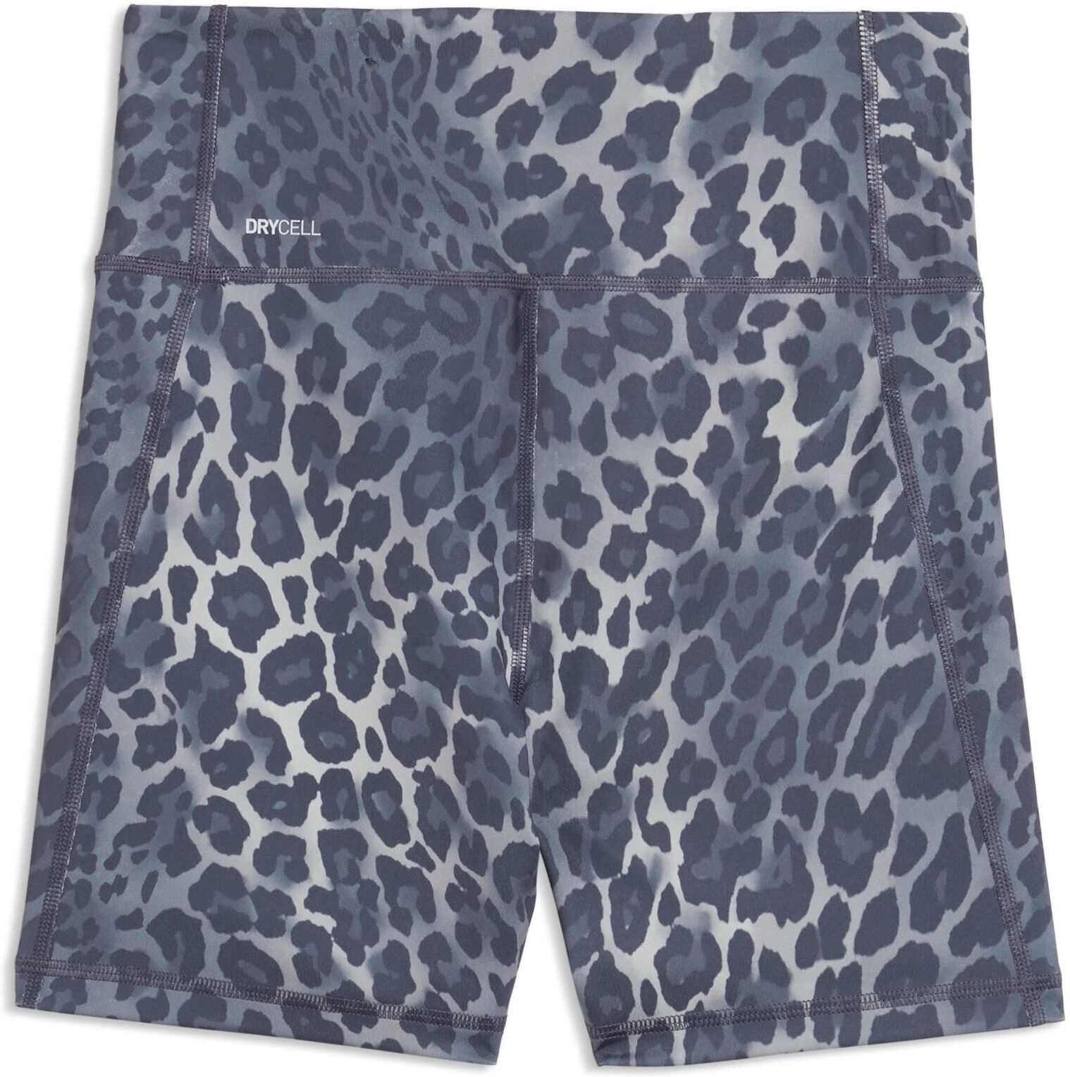 Trainingsshorts PUMA "W TAD ESSENTIAL SPOTTED HAZE SHORT TIGHT - HW 5", Damen, Gr. XL, N-Gr, grau (inky depths), Interlock, Obermaterial: 85% Polyester, 15% Elasthan, schmal kniefrei, Hosen Trainingsshorts, für Sportmode, atmungsaktiv, funktional inky dep