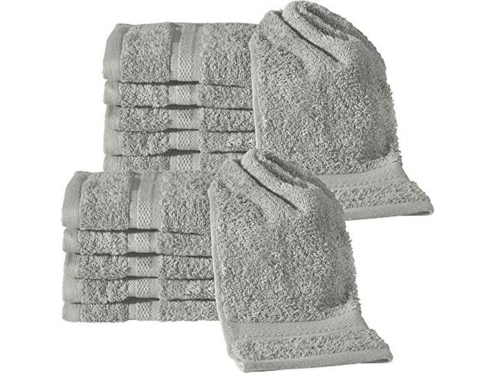 REDBEST Gästetuch 12er-Pack Chicago grau Größe 30x50 cm - saugstark, strapazierfähig, ideal für Reisen, Sport (weitere Farben)