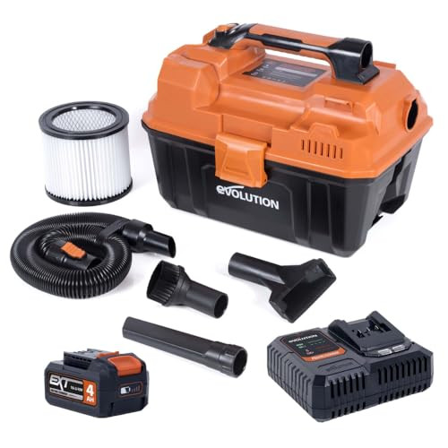 Evolution Power Tools R11VAC-Li draadloze natte en droge werkplaatsstofzuiger 18V Li-Ion EXT
