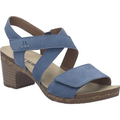Sandale JOSEF SEIBEL "Grace 07, slate blue", Damen, Gr. 38, blau (slate blau), Obermaterial: 100% Rindsleder Leather cow., Schuhe Sandale