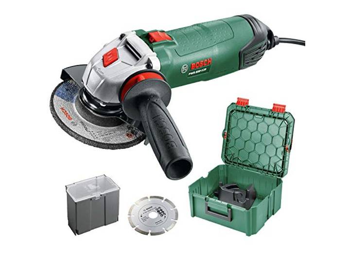 Bosch Home and Garden Meuleuse angulaire Bosch PWS 850-125 (850 W\, diamètre de disque : 125 mm\, dans une SystemBox taille M)