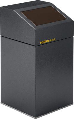 Schäfer Shop Select Wertstoffsammelgerät WSG 40 E, 40 L, verzinktes Stahlblech, pulverbeschichtet, selbstschließend, braun