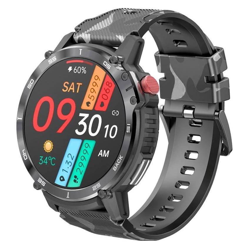 Rubicon Smartwatch RNCF08 Black Czarno-brązowy (53 mm, ohne SIM) (13225100)