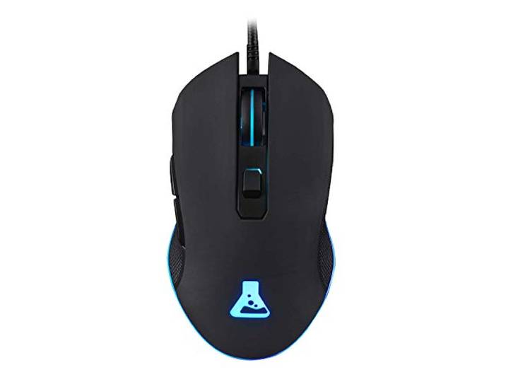 THE G-LAB Kult Helium Bekabeld USB Gaming Muis - 800 Tot 3200 DPI Optische Sensor, 7-Kleuren LED-Achtergrondverlichting, 6 Knoppen - Comfortabele en Lichtgewicht - PC/Xbox One/PS4/PS5 (Zwart)