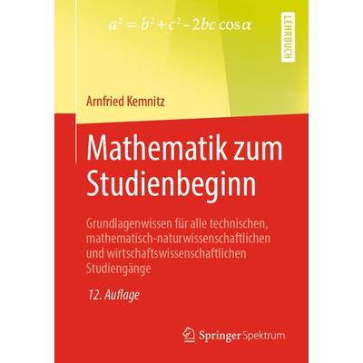 Mathematik zum Studienbeginn, Taschenbuch von Arnfried Kemnitz, Springer Fachmedien Wiesbaden GmbH, 978-3-658-26603-5