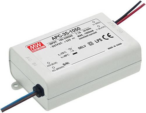 Mean Well APC-35-1050 LED-Treiber Konstantstrom 34.7W 1.05A 11 - 33 V/DC nicht dimmbar, Überlastschutz 1St.