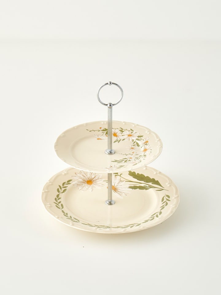 BELLA MAISON Etagere ''Daisy'' in Creme - Ø 25 cm - onesize