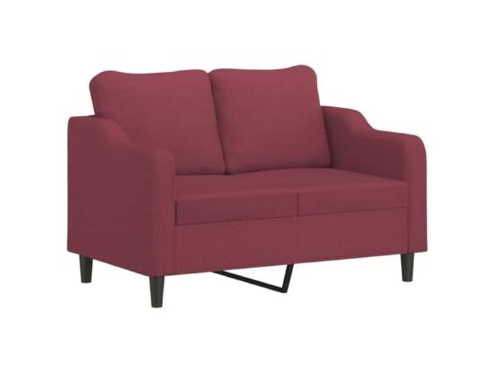GHVBNMF 2-Sitzer Sofa Weinrot Stoffsofa mit Metallgestell Bequemes Zweisitzer Polstersofa in Weinrot für Wohnzimmer und Büro mit robustem Metallgestell und weichen Sitzkissen.