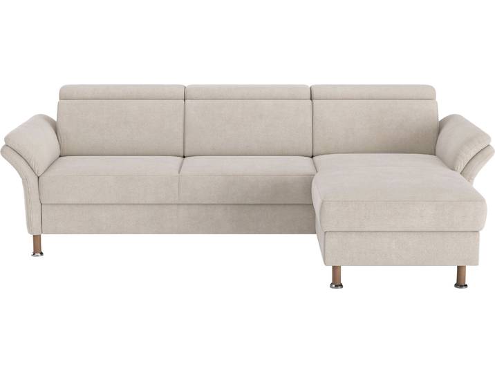 Ecksofa, 260x172 cm, Polyester, Beige, Motorische Funktionen & Bettkasten, Klassisch, Home-affaire