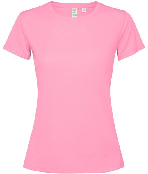 T-shirt technique ajusté personnalisable antibactérien Estoril Woman XL ROSA SEDA