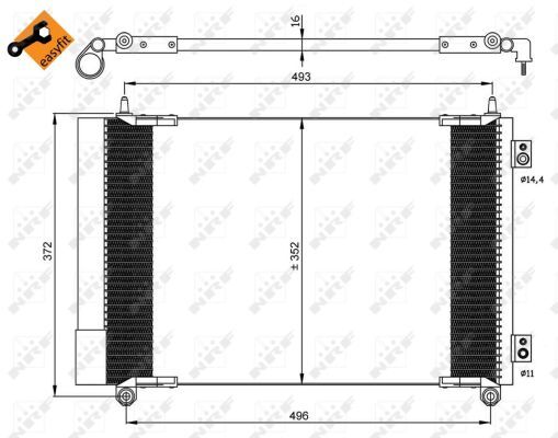 Nrf Kondensator, Klimaanlage Easy Fit 35899 Für Peugeot