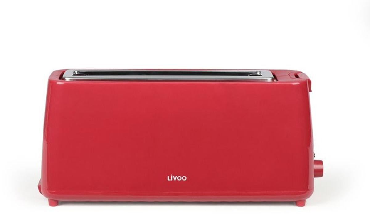 LIVOO Long slot toaster DOD168RC - 900 W - 7 standen - Rood