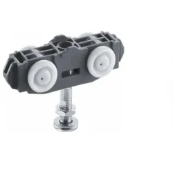 ZT-Doppelrollenwagen, mit Aufhängeschraube, Rollan 40 NT, Kunststoff, weiss - weiß