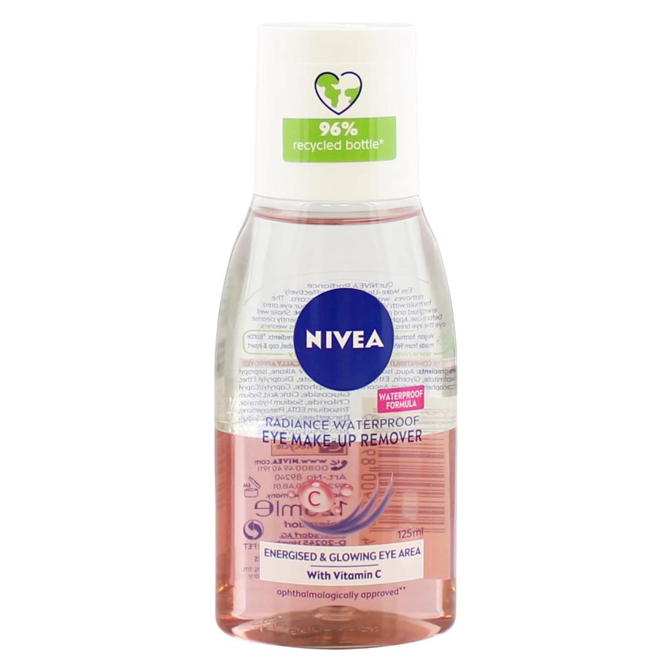 Nivea Glow Eye Makeup Remover - 125 ml (Make-Up Entferner, 125 ml) (4005900898388)