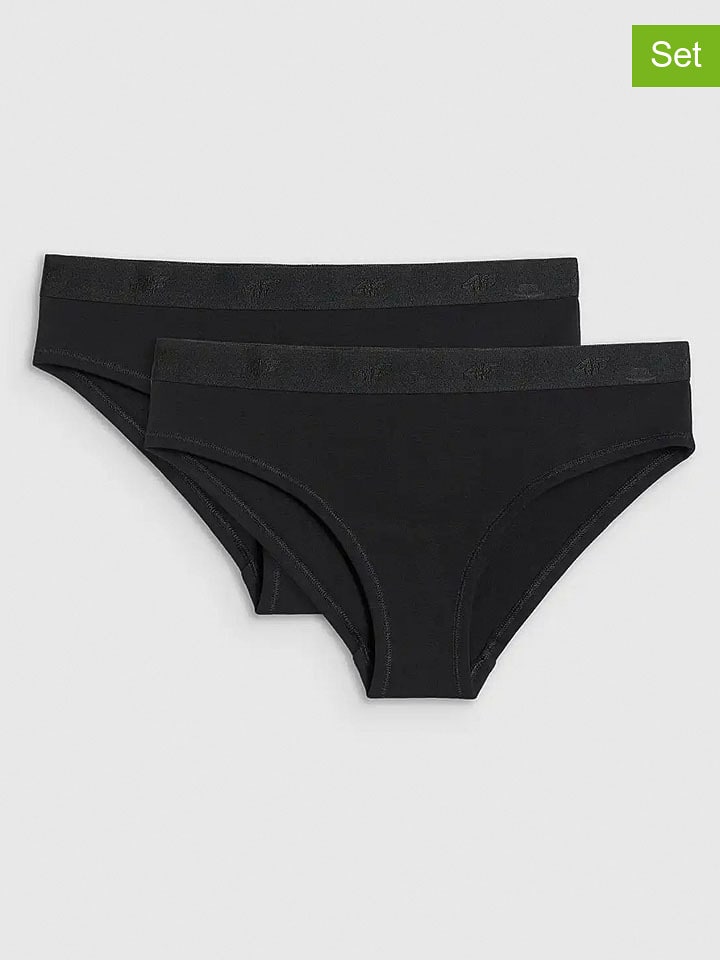 4F 2er-Set: Slips in Schwarz - L