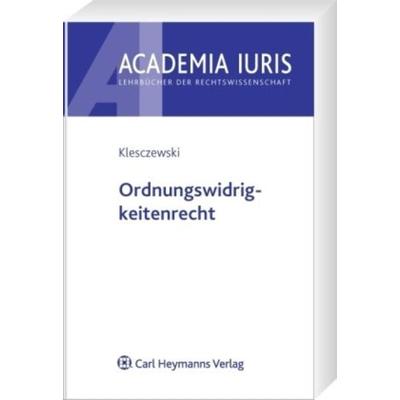 Ordnungswidrigkeitenrecht, Taschenbuch von Diethelm Klesczewski, Vahlen, Franz, 978-3-452-27193-8