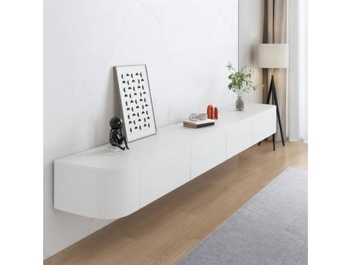 TULAZOU TV Schrank,TV Lowboard, Fernsehtisch, Fernsehschrank für das Wohnzimmer, Geeignet für das Wohnzimmer und Schlafzimmer (Weiß, 120CM)