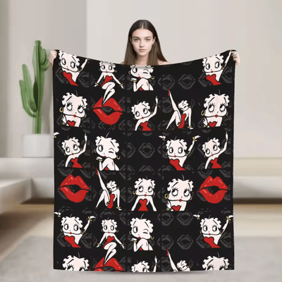 Inspire Curations Betty Boop Soft Plush Flannel Throw Blanket 11 76x102cm
