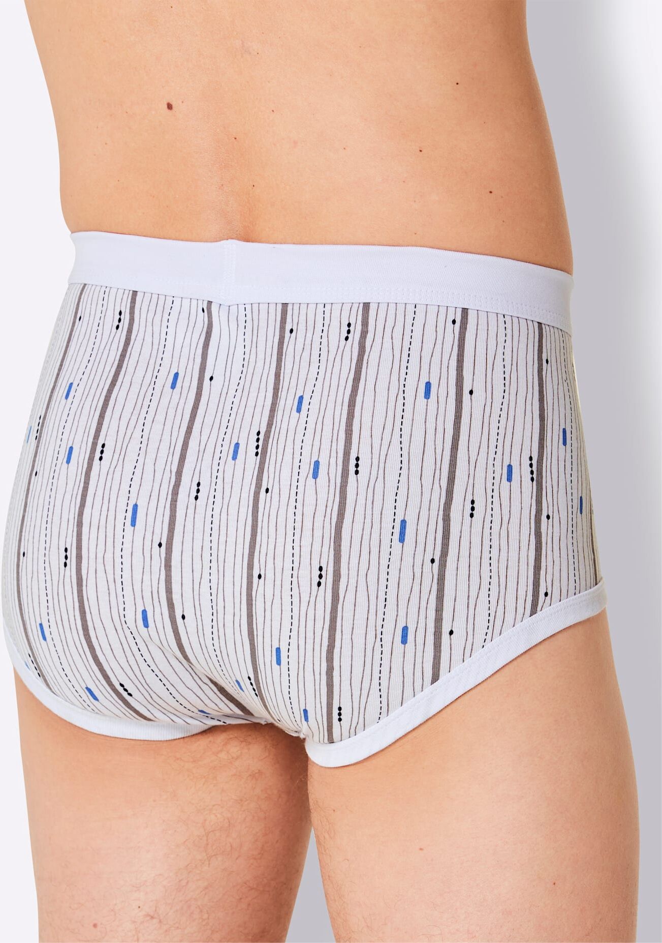 Slip KINGS CLUB, Herren, Gr. 14, 2 Stk., weiss (weiß, bedruckt), 100% Baumwolle, Unterhosen Slip weiß, bedruckt 14, 2 Stk.