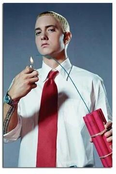 Uplift Treasures Eminem Rap Star Canvas Poster Wall Art 12 19.69 27.56 In Noframe
