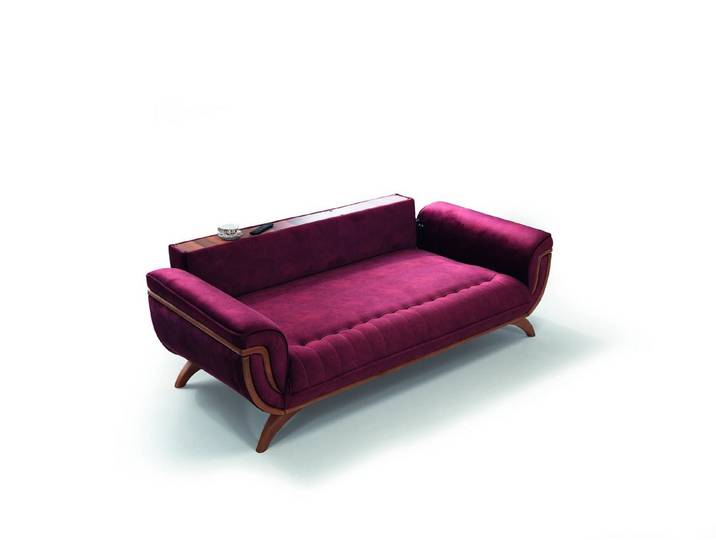 Xlmoebel Schlafsofa Verstellbare Couch mit Tisch, 226 cm, Big Schlafmöbel, Schlafsofa 1 Teile, Made in Europa