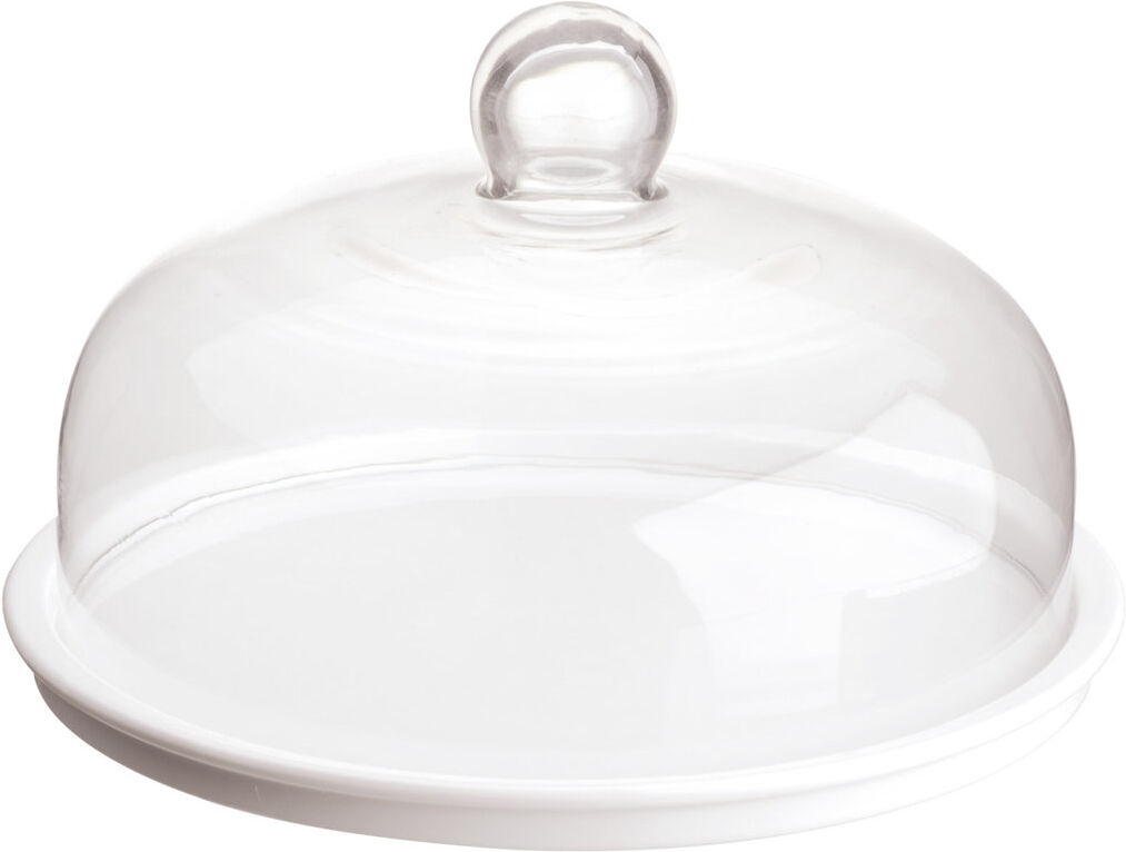 Latitude Run Boase Cake Stand White 18cm H X 28.5cm W X 28.5cm L