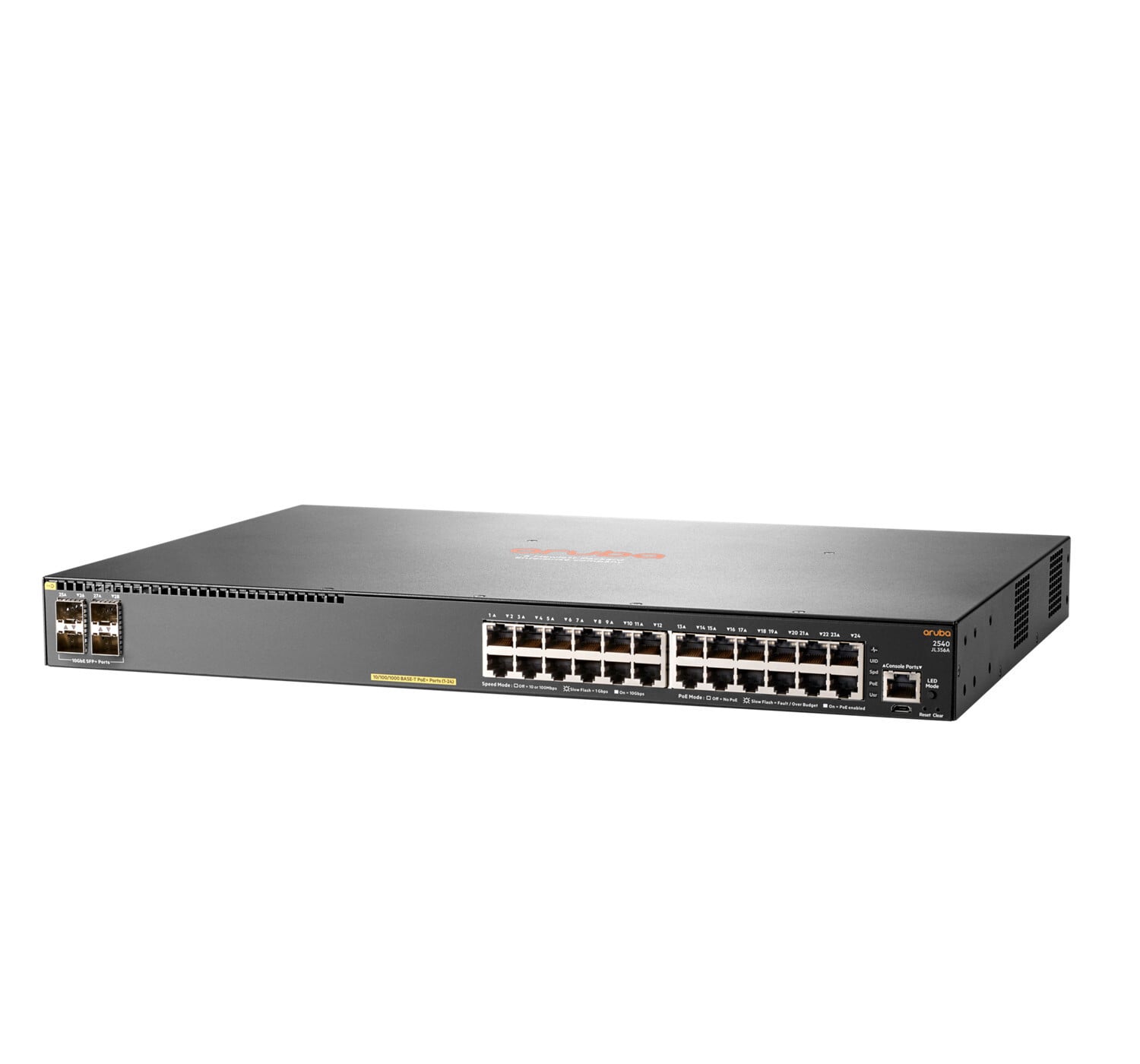 HPE Aruba Networking Aruba 2540 24G 4SFP+ Managed L2 Gigabit Ethernet Switch voor rackmontage 1U