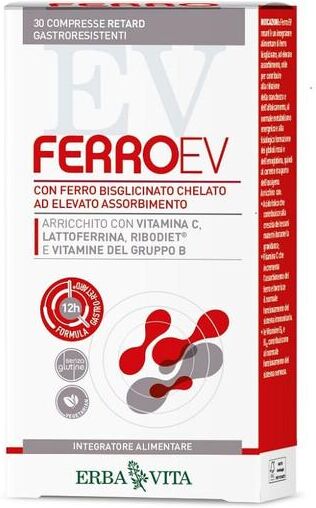 Erba Vita Ferro EV Retard Integratore di Ferro 30 Compresse