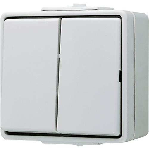 Jung Komplett Doppel-Schalter WG 600 Grau 605W 1St.