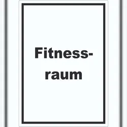 HB-Druck Fitnessraum Aufkleber mit Text Sport Fit hochkant A3 (297x420mm)