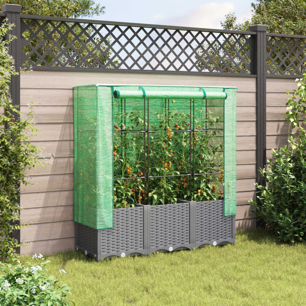 Lily Manor Nicki Raised Garden Bed Grey/Brown/Blue 38cm H X 120cm W X 40cm D