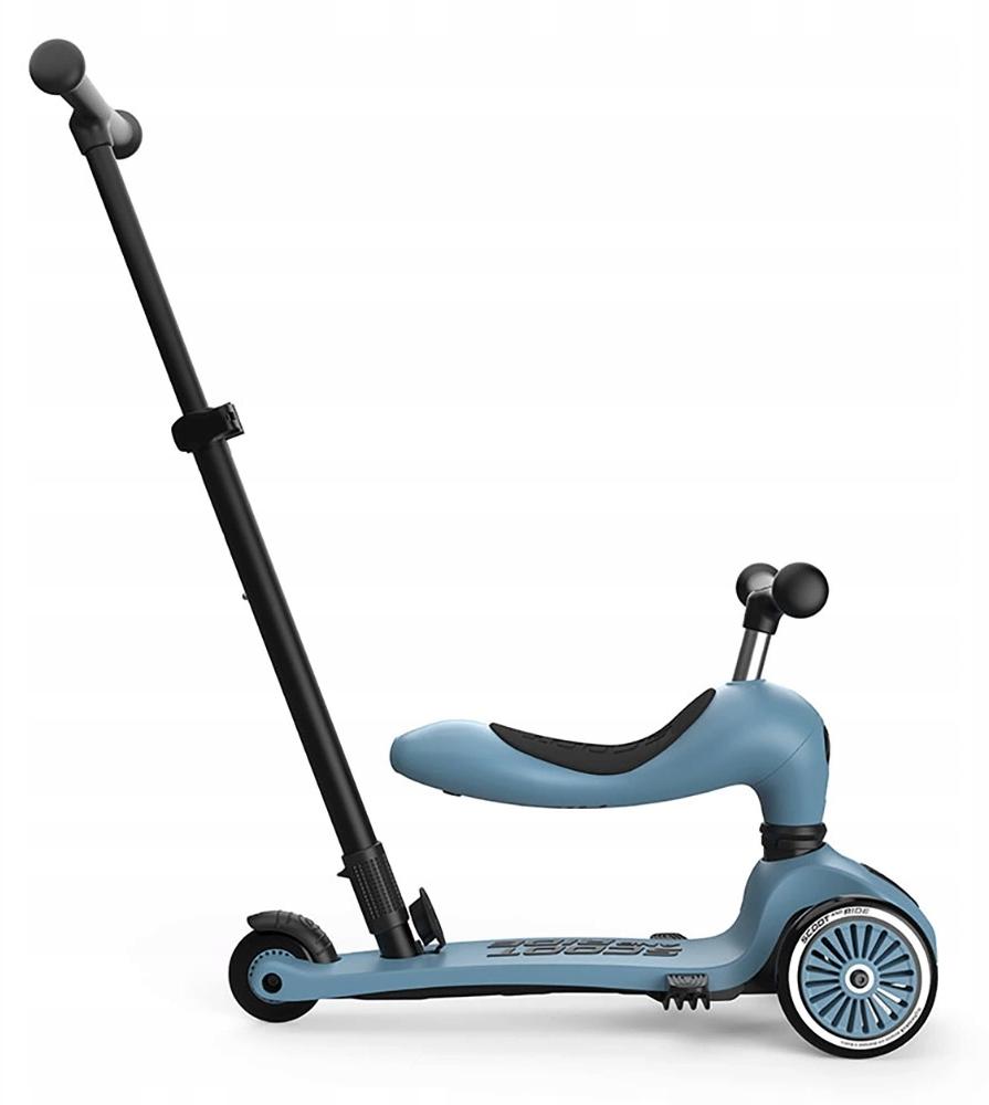 Kinderroller 2in1 Scoot and Ride HK1 Push and Go blau mit verstellbarer Schiebestange