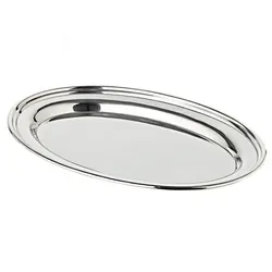 EDZARD Tablett Serviertablett Lisa, oval, schwerversilbert, 23 x 16 cm
