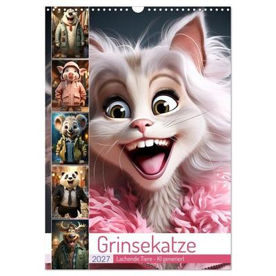 Grinsekatze (Wandkalender 2027 DIN A3 hoch), CALVENDO Monatskalender
