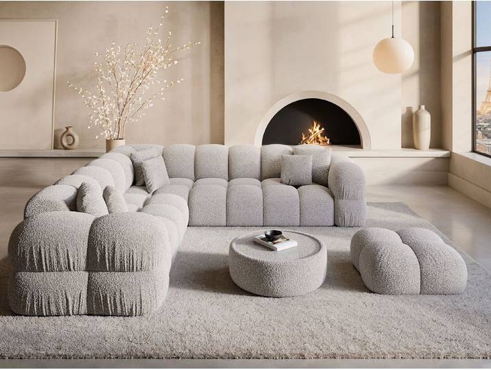 Sofa Dreams Ecksofa Couch Monteverde L-Form in Stoff, Ecksofa, L-Form, Zeitloser Look in L-Form, 2 Zierkissen inklusive