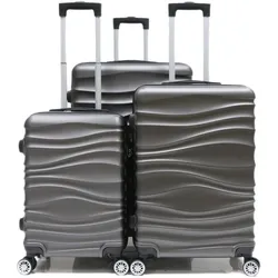 Reisekoffer Koffer 3 tlg Hartschale Trolley Set Kofferset Handgepäck