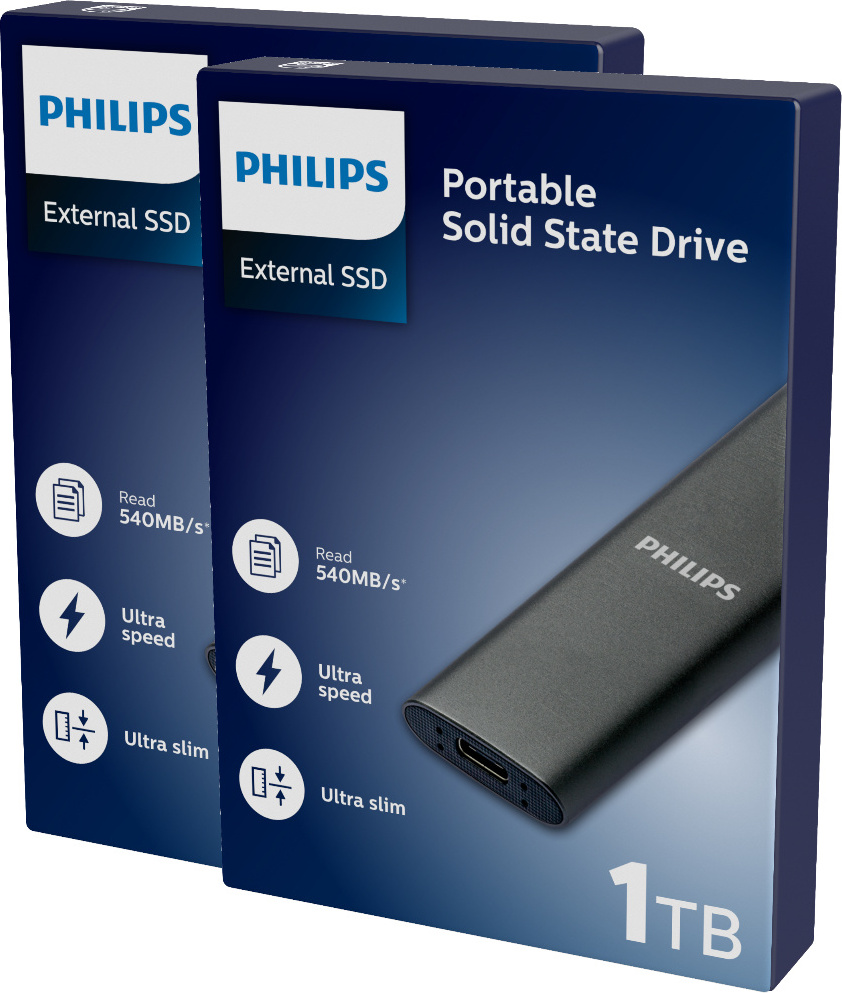 Philips - SSD Philips externer Raum G 1tb | Blasen Sie ein 1 Stück | 2 Stücke