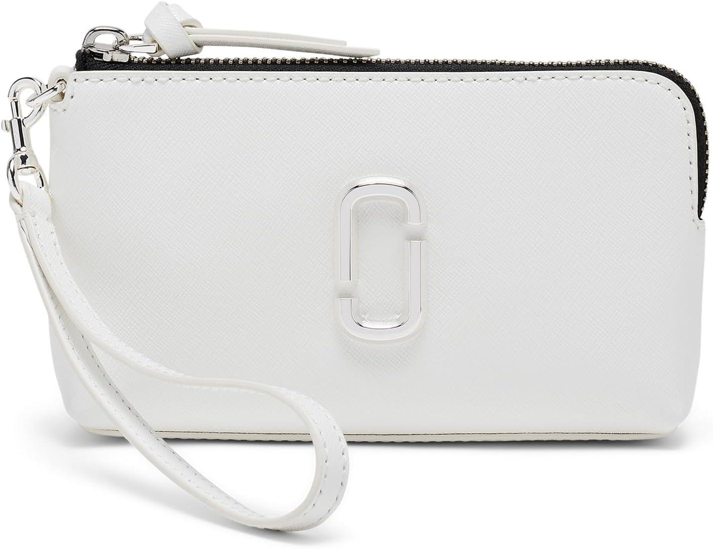 Marc Jacobs Handtasche Saffiano-Leder mit Reißverschluss und abnehmbarem Handgelenkriemen