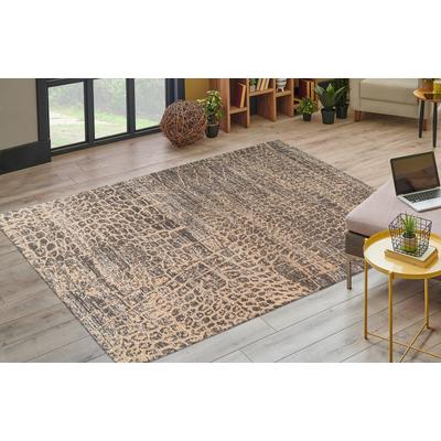 Teppich KAYOOM "Davis 325", beige, B:80cm H:12mm L:150cm, Polyester, Teppiche, Teppich, edles Design, pflegeleicht, neutrale Farben