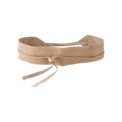 Ledergürtel BONPRIX, Damen, Gr. 85, beige (latte macchiato), Leder, unifarben, Gürtel Ledergürtel, aus Veloursleder, aus Büffelleder, individuelle Passform