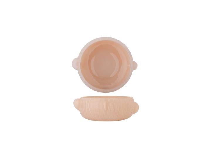 Bol artisanal en verre rose Lalie